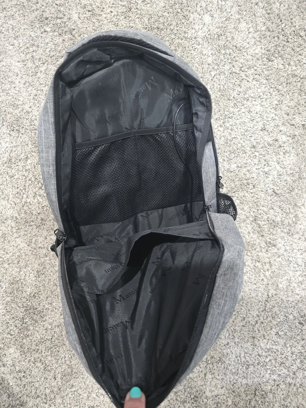 & Other Stories Gray Everyday Backpack with Front Pocket
